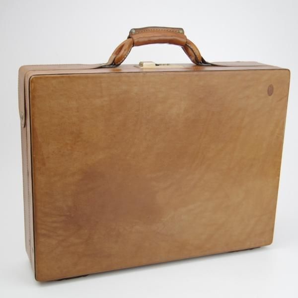 極上★(米)ハートマン/hartmann luggage【定価20万円以上★アタッシュケース】ベルティングレザー/メンズ/ビジネス/バッグ/薄茶/鞄★N5668