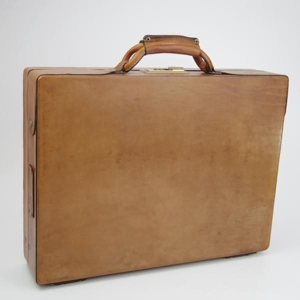 極上★(米)ハートマン/hartmann luggage【定価20万円以上★アタッシュケース】ベルティングレザー/メンズ/ビジネス/バッグ/薄茶/鞄★N5668