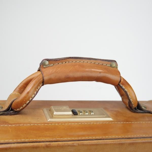 極上★(米)ハートマン/hartmann luggage【定価20万円以上★アタッシュケース】ベルティングレザー/メンズ/ビジネス/バッグ/薄茶/鞄★N5668