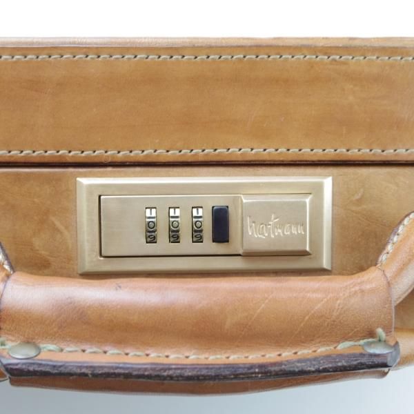 極上★(米)ハートマン/hartmann luggage【定価20万円以上★アタッシュケース】ベルティングレザー/メンズ/ビジネス/バッグ/薄茶/鞄★N5668