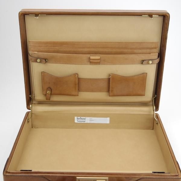 極上★(米)ハートマン/hartmann luggage【定価20万円以上★アタッシュケース】ベルティングレザー/メンズ/ビジネス/バッグ/薄茶/鞄★N5668