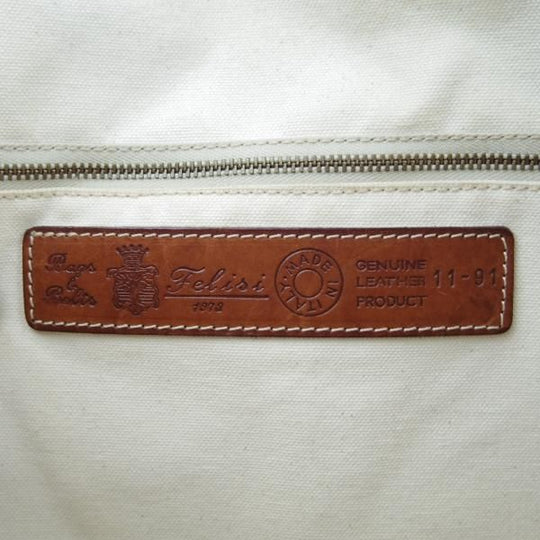 極上★フェリージ/Felisi【定番★トートバッグ/11-91】紺×茶/レザー×ナイロン/トート/バッグ/メンズ&レディース/ビジネス/革/鞄★N5669