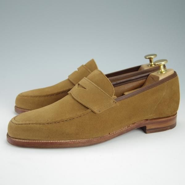 美品★クロケット&ジョーンズ 6E【モデル定価￥75,900-★バーニーズNY別注/SELHURST】366ラスト/コインローファー/Crockett&Jones★f929