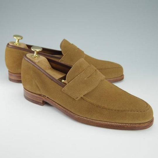 美品★クロケット&ジョーンズ 6E【モデル定価￥75,900-★バーニーズNY別注/SELHURST】366ラスト/コインローファー/Crockett&Jones★f929