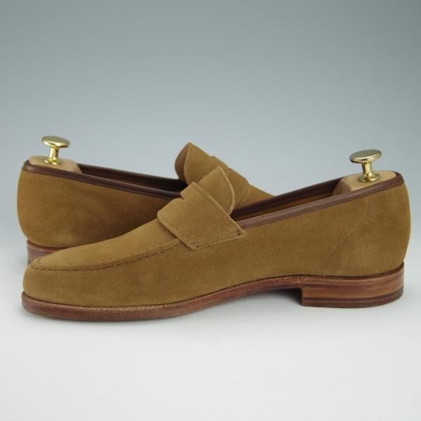 美品★クロケット&ジョーンズ 6E【モデル定価￥75,900-★バーニーズNY別注/SELHURST】366ラスト/コインローファー/Crockett&Jones★f929