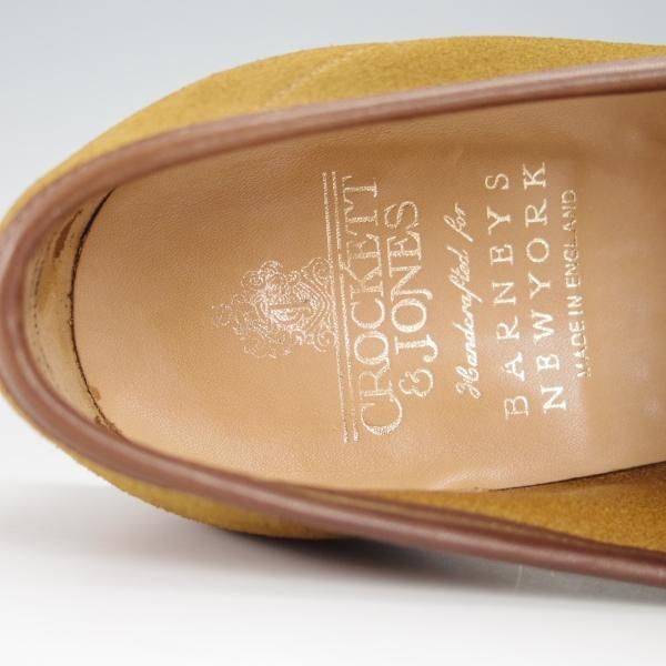 美品★クロケット&ジョーンズ 6E【モデル定価￥75,900-★バーニーズNY別注/SELHURST】366ラスト/コインローファー/Crockett&Jones★f929