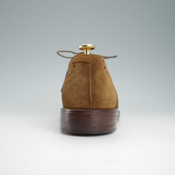 極上★クロケット&ジョーンズ UK8.5/US9E【★(米)ラルフローレン別注/POLO Ralph Lauren】フルブローグ/スエード/茶/Crockett&Jones★f930