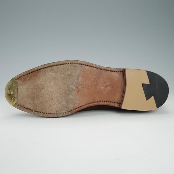 極上★クロケット&ジョーンズ UK8.5/US9E【★(米)ラルフローレン別注/POLO Ralph Lauren】フルブローグ/スエード/茶/Crockett&Jones★f930