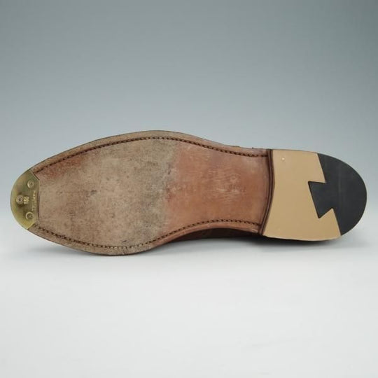 極上★クロケット&ジョーンズ UK8.5/US9E【★(米)ラルフローレン別注/POLO Ralph Lauren】フルブローグ/スエード/茶/Crockett&Jones★f930