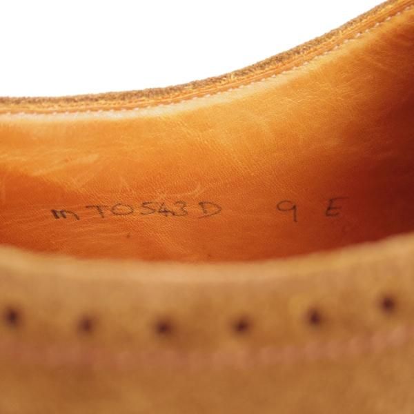 極上★クロケット&ジョーンズ UK8.5/US9E【★(米)ラルフローレン別注/POLO Ralph Lauren】フルブローグ/スエード/茶/Crockett&Jones★f930