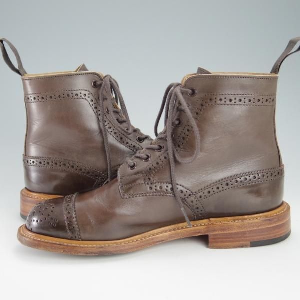 極上★トリッカーズ(レディース) SIZE 4.5【貴重★セミブローグ版モールトン/L7046】エスプレッソバーニッシュ/濃茶/Tricker's★f931
