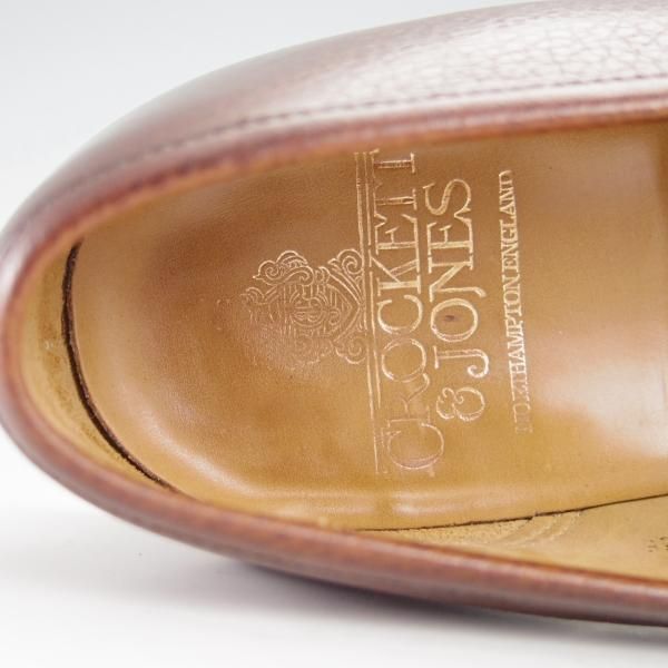 極上★クロケット&ジョーンズ 6.5E【定価￥83,600-★コインローファー/BOSTON】314ラスト/グレインレザー/濃茶/Crockett&Jones★f932