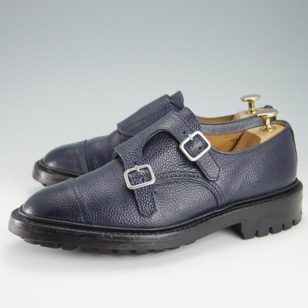 美品★トリッカーズ SIZE 6.5【モデル定価￥81,000-★アーバンリサーチ別注/Rufus】M7824/ダブルモンク/紺/メンズ/Tricker's★f933
