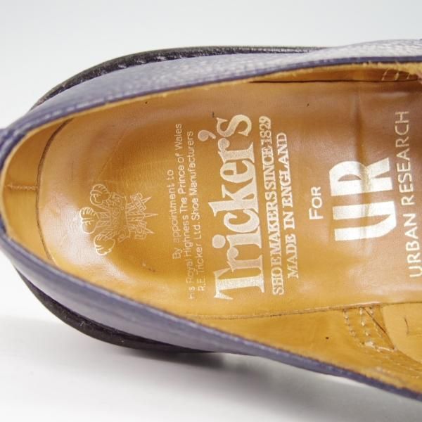 美品★トリッカーズ SIZE 6.5【モデル定価￥81,000-★アーバンリサーチ別注/Rufus】M7824/ダブルモンク/紺/メンズ/Tricker's★f933