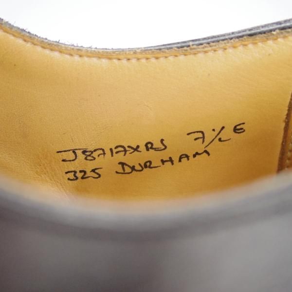 極上★クロケット&ジョーンズ 7.5E【定価￥87,480-★ダイナイトソール仕様/バーニーズNY別注】DURHAM/325ラスト/黒/Crockett&Jones★f934