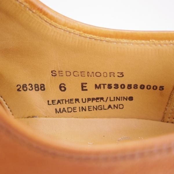 極上★クロケット&ジョーンズ 6E【定価￥88,000-★ダイナイトソール仕様/SEDGEMOOR 3】378ラスト/プレーントゥ/茶/Crockett&Jones★f936