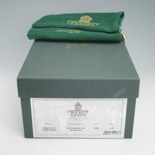 極上★クロケット&ジョーンズ 6E【定価￥88,000-★ダイナイトソール仕様/SEDGEMOOR 3】378ラスト/プレーントゥ/茶/Crockett&Jones★f936