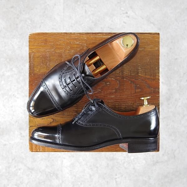 美品★(スペイン製)CARMINA/カルミナ(レディース) SIZE 4.5【定価￥66,960-★トレーディングポスト別注/1200】クォーターブローグ/黒★f937