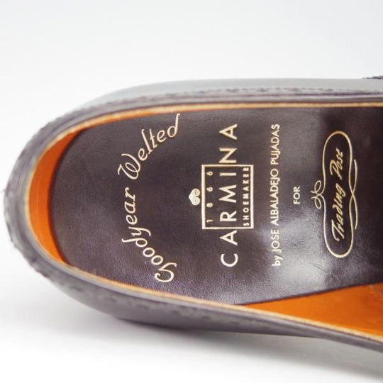 美品★(スペイン製)CARMINA/カルミナ(レディース) SIZE 4.5【定価￥66,960-★トレーディングポスト別注/1200】クォーターブローグ/黒★f937