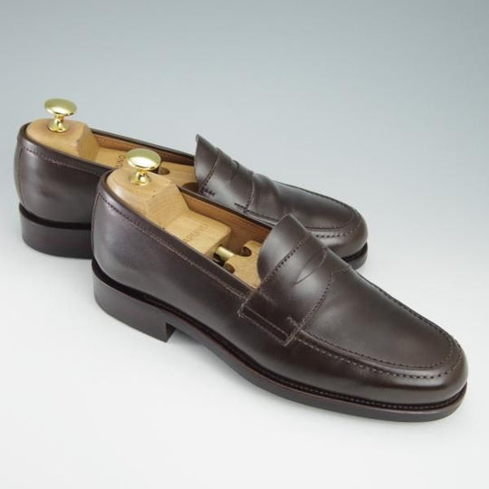 極美品★(スペイン製)CARMINA/カルミナ SIZE 5.5【モデル定価￥72,600-★ダイナイトソール仕様/80440】コインローファー/MARRON★f938