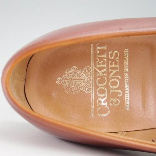 ほぼ試着程度★クロケット&ジョーンズ 7E【定価￥83,600-★ダイナイトソール仕様/GRANTHAM 2】コインローファー/茶/Crockett&Jones★f939