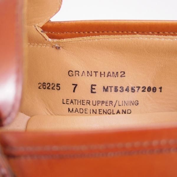 ほぼ試着程度★クロケット&ジョーンズ 7E【定価￥83,600-★ダイナイトソール仕様/GRANTHAM 2】コインローファー/茶/Crockett&Jones★f939