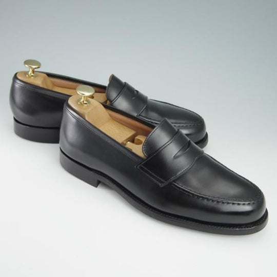 ほぼ試着程度★クロケット&ジョーンズ 5.5E【定価￥83,600-★コインローファー/BOSTON 2】CITYソール/376ラスト/黒/Crockett&Jones★f940