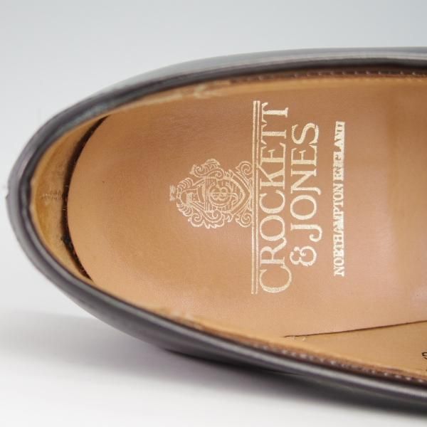 ほぼ試着程度★クロケット&ジョーンズ 5.5E【定価￥83,600-★コインローファー/BOSTON 2】CITYソール/376ラスト/黒/Crockett&Jones★f940