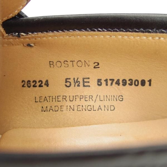 ほぼ試着程度★クロケット&ジョーンズ 5.5E【定価￥83,600-★コインローファー/BOSTON 2】CITYソール/376ラスト/黒/Crockett&Jones★f940