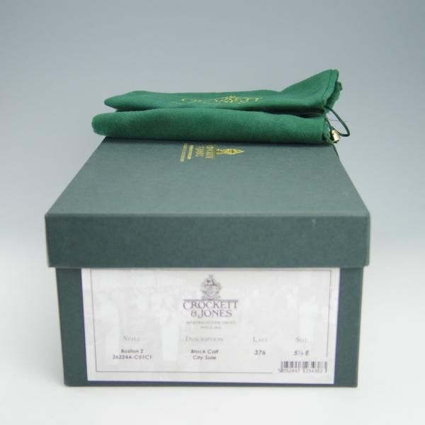 ほぼ試着程度★クロケット&ジョーンズ 5.5E【定価￥83,600-★コインローファー/BOSTON 2】CITYソール/376ラスト/黒/Crockett&Jones★f940