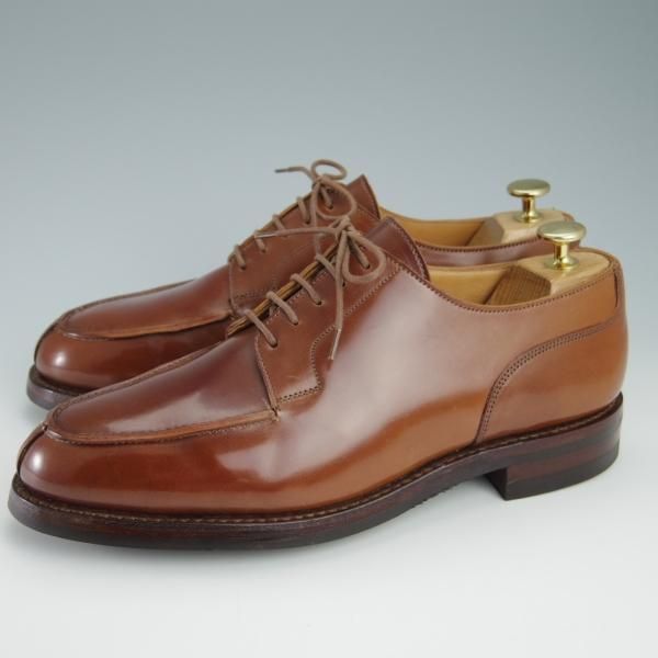 極美品★クロケット&ジョーンズ 7E【ウイスキーコードバン仕様★茶/MORETON】ダイナイトソール/292ラスト/Uチップ/Crockett&Jones★f941