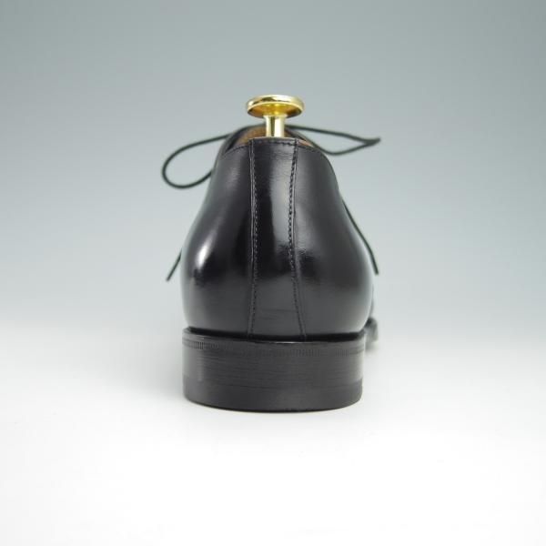 極美品★(伊)サントーニ SIZE 7【上級★グッドイヤーウェルテッド製法/13162】WILSONラスト/ストレートチップ/カーフ/黒/Santoni★f942