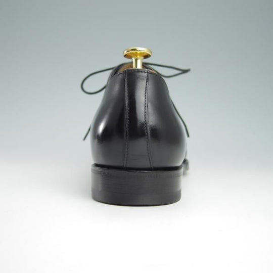 極美品★(伊)サントーニ SIZE 7【上級★グッドイヤーウェルテッド製法/13162】WILSONラスト/ストレートチップ/カーフ/黒/Santoni★f942