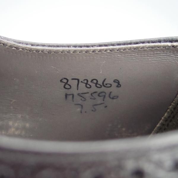 極美品★トリッカーズ SIZE 7【貴重★(南船場)lacquer&c別注/M5596】ギリーシューズ/フルブローグ/グレインレザー/黒/Tricker's★f943