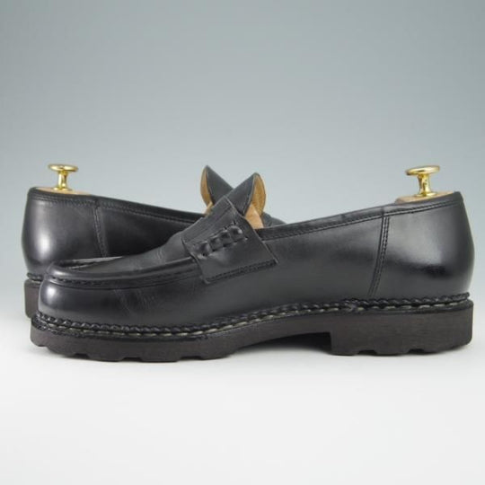 極上★パラブーツ SIZE 7.5【定価￥71,500-★ランス/REIMS】リスレザー/マルシェソール/コインローファー/黒/NOIR/Paraboot★f950