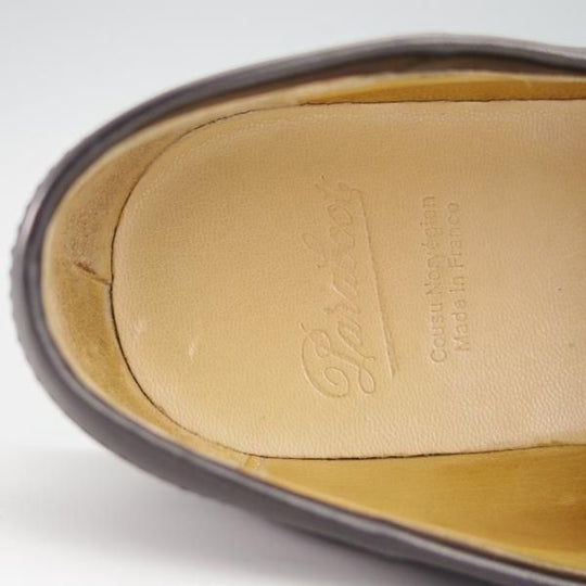 極上★パラブーツ SIZE 7.5【定価￥71,500-★ランス/REIMS】リスレザー/マルシェソール/コインローファー/黒/NOIR/Paraboot★f950