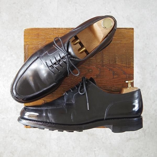 極上★クロケット&ジョーンズ 7.5E【現行定価￥88,000-★モールトン/MORETON】リッジウェイソール/292ラスト/黒/Crockett&Jones★f951