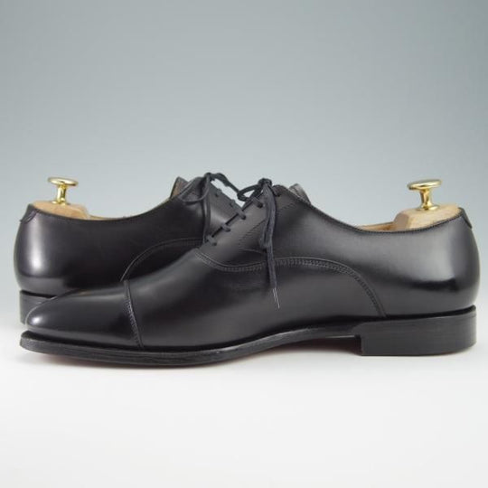 ほぼ試着程度★クロケット&ジョーンズ 7E【★ストレートチップ/MITCHAM】360ラスト/カーフ/黒/メンズ/Crockett&Jones★f953