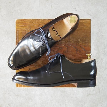 美品★(英)チーニー 7E【★(英)ポールスミス別注/プレーントゥ】Vフロント/125ラスト/黒/メンズ/Paul Smith/CHEANEY★f954