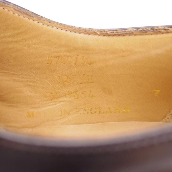 美品★(英)チーニー 7E【★(英)ポールスミス別注/プレーントゥ】Vフロント/125ラスト/黒/メンズ/Paul Smith/CHEANEY★f954