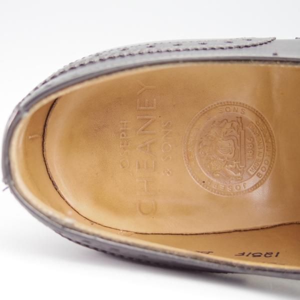 極上★(英)チーニー 6F【定価￥78,100-★セミブローグ/WILFRED】ウィルフレッド/125ラスト/カーフ/黒/メンズ/CHEANEY★f955