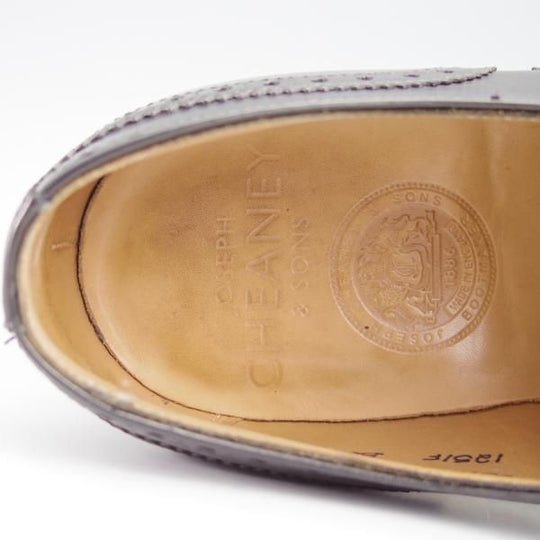 極上★(英)チーニー 6F【定価￥78,100-★セミブローグ/WILFRED】ウィルフレッド/125ラスト/カーフ/黒/メンズ/CHEANEY★f955