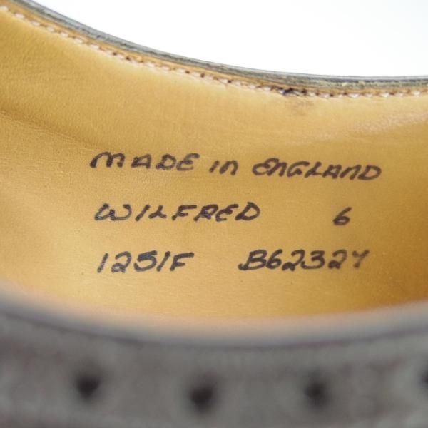 極上★(英)チーニー 6F【定価￥78,100-★セミブローグ/WILFRED】ウィルフレッド/125ラスト/カーフ/黒/メンズ/CHEANEY★f955