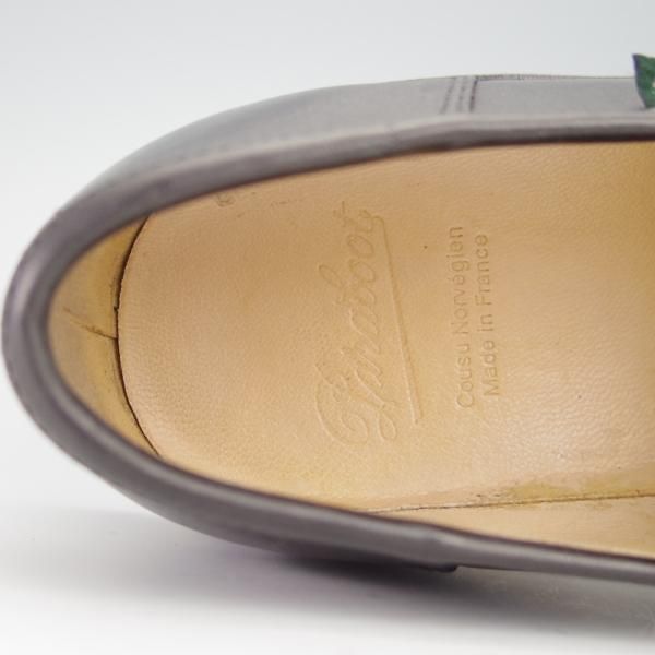 極美品★パラブーツ SIZE 6【定価￥71,500-★ランス/REIMS】リスレザー/マルシェソール/コインローファー/黒/NOIR/Paraboot★f958