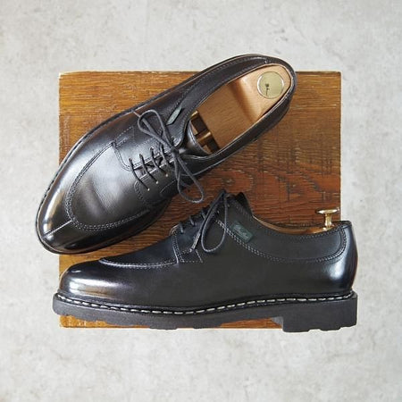 美品★パラブーツ SIZE 5.5【定価￥71,500-★アヴィニョン/AVIGNON】グリフソール/リスレザー/Uチップ/NOIR/黒/メンズ/Paraboot★f959