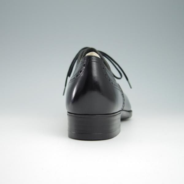 新品★(銀座)MARQUESS/マーキス UK6程度【オーダー合計価格￥380,600〜★ビスポーク品/シューツリー付き】セミブローグ/黒★f962