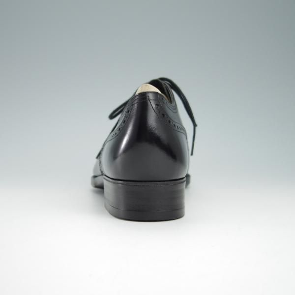 新品★(銀座)MARQUESS/マーキス UK6程度【オーダー合計価格￥380,600〜★ビスポーク品/シューツリー付き】セミブローグ/黒★f962