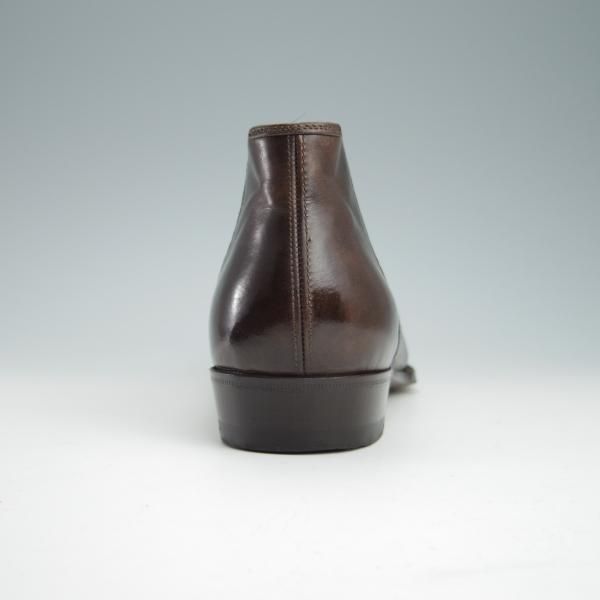 美品★(伊)エンツォ・ボナフェ SIZE 7【モデル定価￥137,500-★ミュージアムカーフ/CASY GRANT3】Bonjuラスト/濃茶/Enzo Bonafe★f964