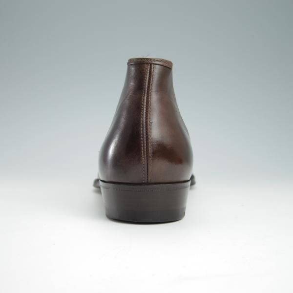 美品★(伊)エンツォ・ボナフェ SIZE 7【モデル定価￥137,500-★ミュージアムカーフ/CASY GRANT3】Bonjuラスト/濃茶/Enzo Bonafe★f964