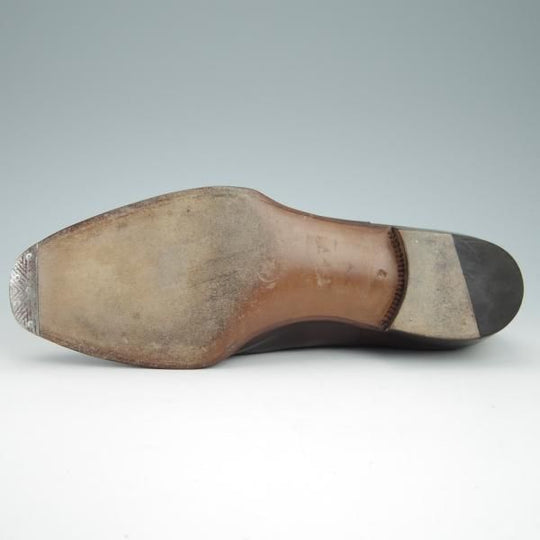 美品★(伊)エンツォ・ボナフェ SIZE 7【モデル定価￥137,500-★ミュージアムカーフ/CASY GRANT3】Bonjuラスト/濃茶/Enzo Bonafe★f964